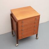 Commode/Chariot des années 60 en noyer