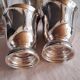 Superb set of 4 silver-plated goblets from the famous house.