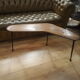 Scandinavian table boomerang , 1950 has 70 feet compass a ball 105xh47x27