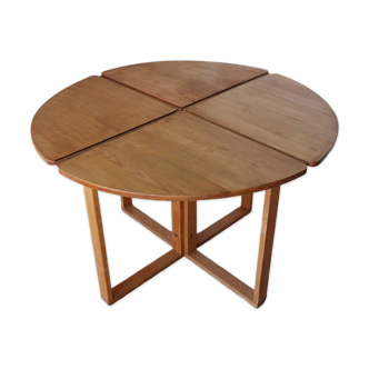 Vintage ash dining table 1980