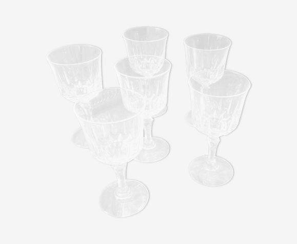 Lot de 6 verres en cristal