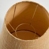 Oak and brass floor lamp