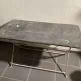 Folding iron table