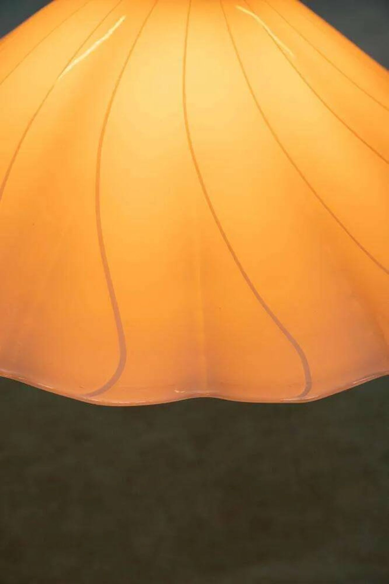 Vintage glass suspension lamp Kalmar Fazzoletto