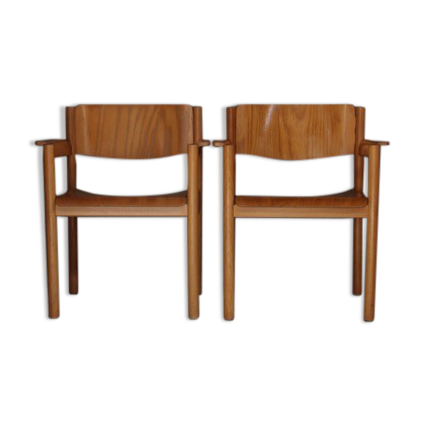 Scandinavian armchairs design plywood beech 1970