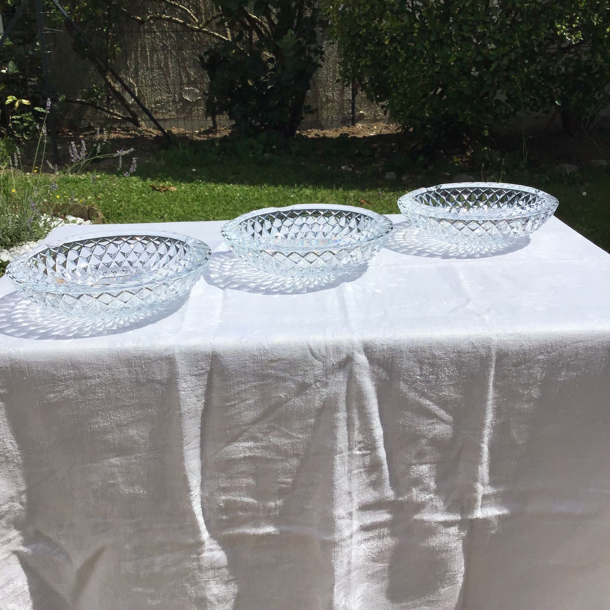 Crystal ashtrays