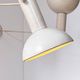 Pair of XL vintage wall lights in matte white metal, France 1970.