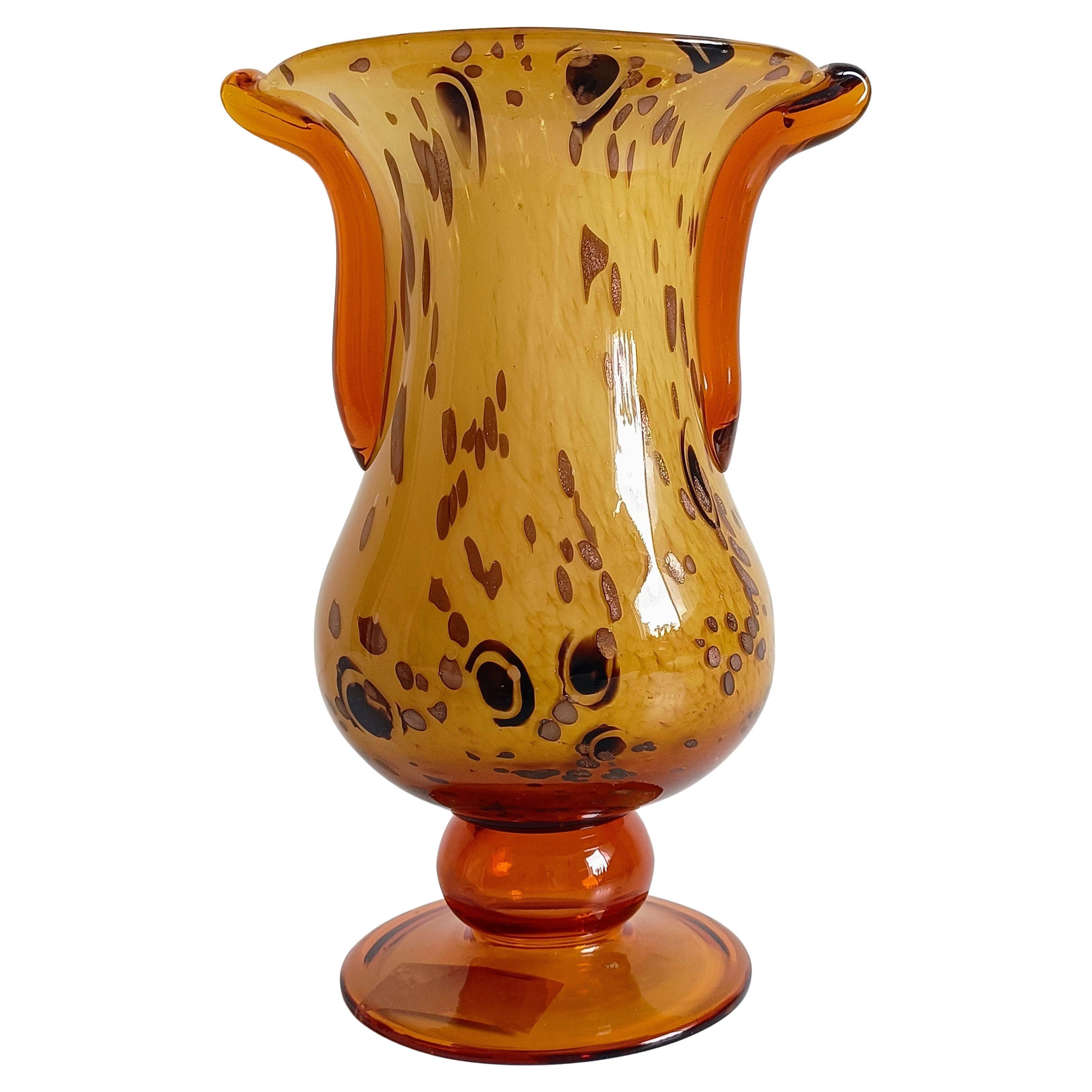 Art Nouveau Opaline Glass Vase by Cristallerie de Clichy, France