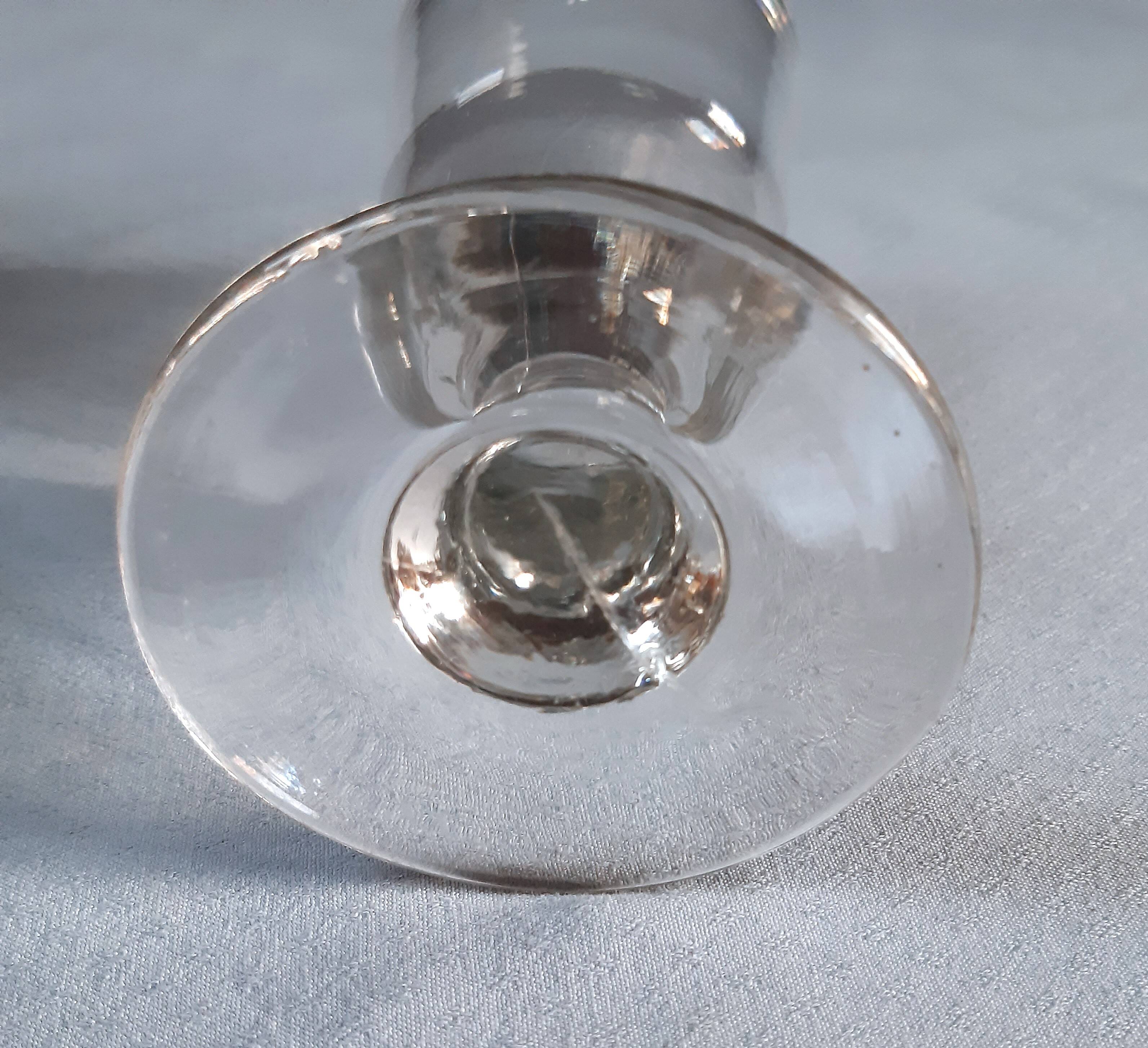 6 antique blown glass coffee glasses