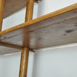 Handmade wooden bookshelf, 1960s