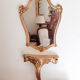 Miroir et console dorées, vintage français