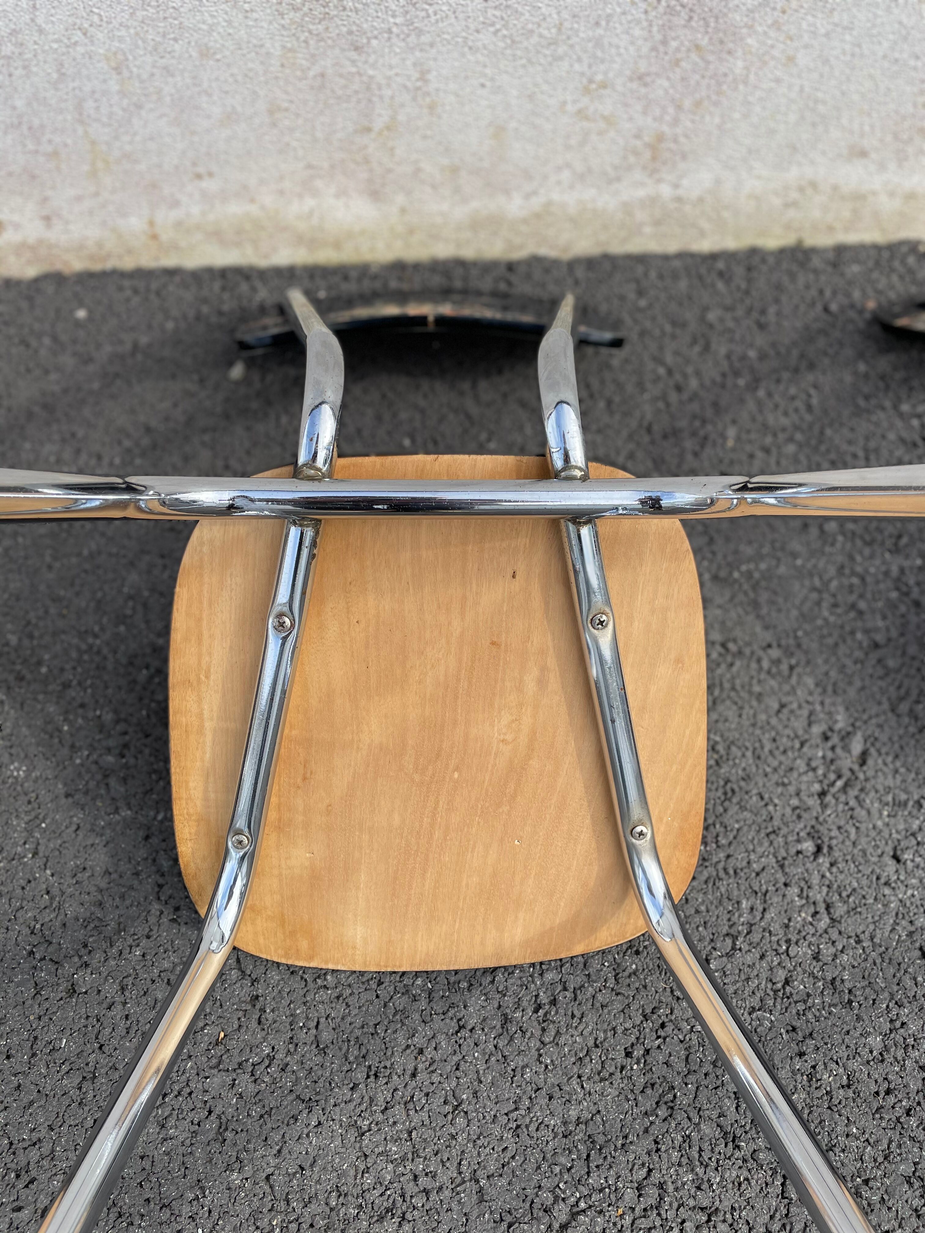 Black marbled formica chairs