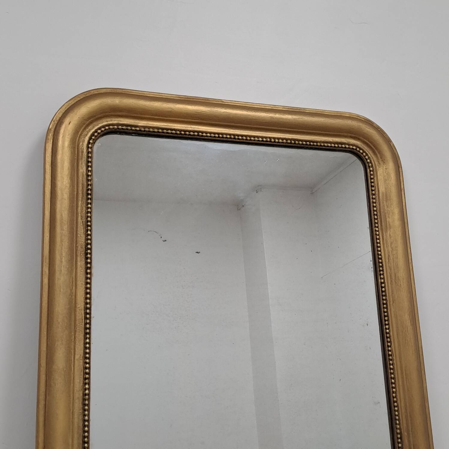 Large Louis Philippe mercury mirror 129 x 72 cm antique gold