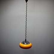 Suspension Harvey Guzzini Orange Space Age, Italy, 1970s