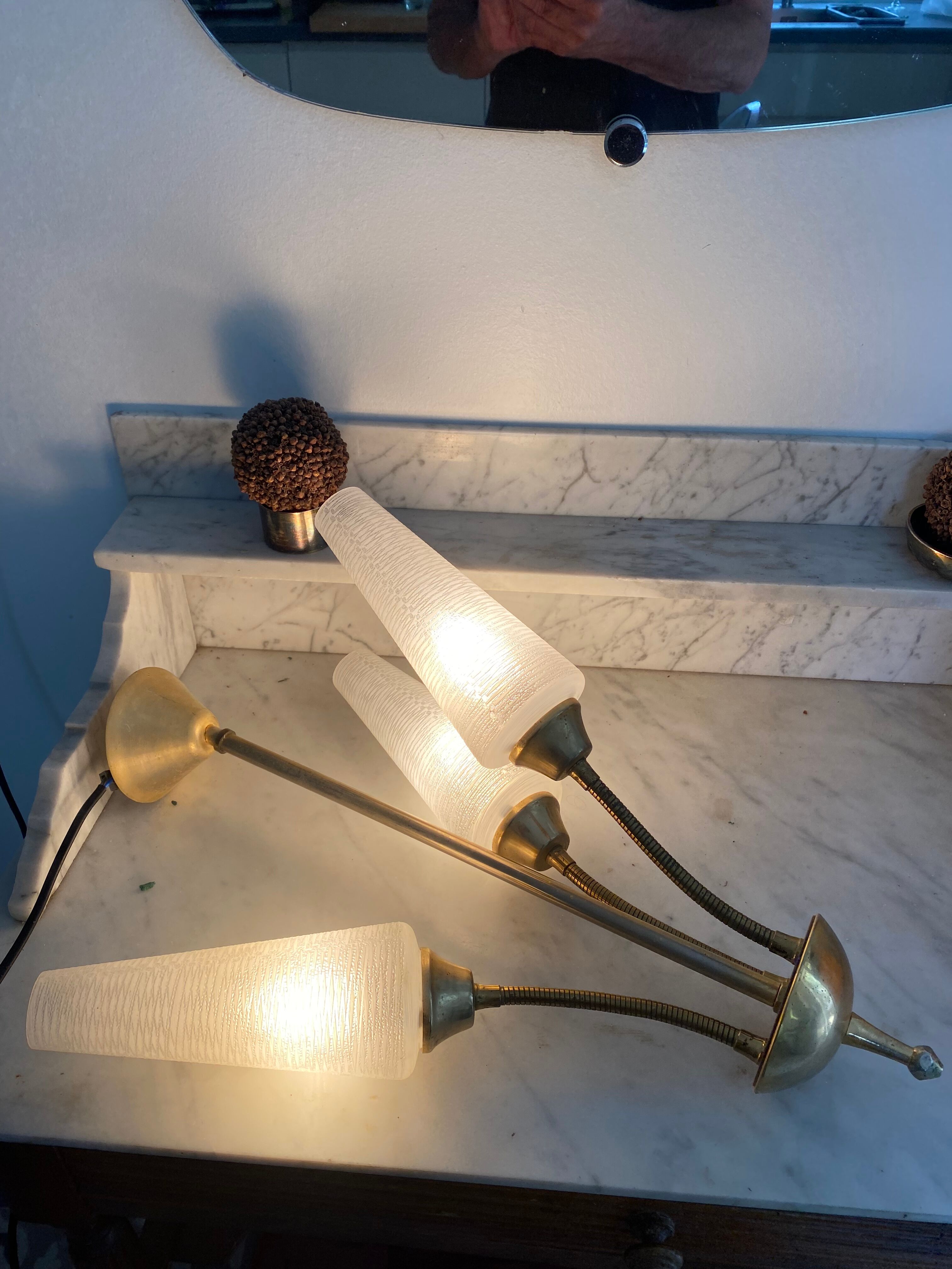 Brass chandelier 1950/60