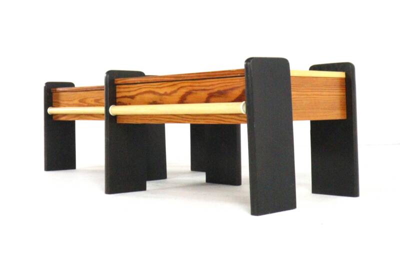 Set of 2 pine bedside tables - vintage mid-century nightstands.