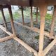 Large gateleg table in raw wood