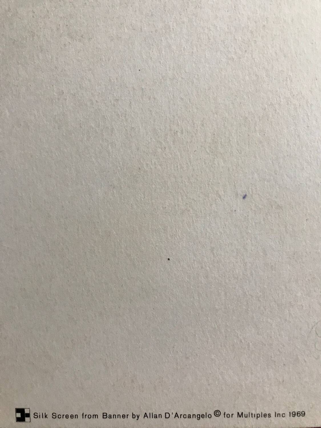 Screen print by allan d’archangelo. untitled, 1969