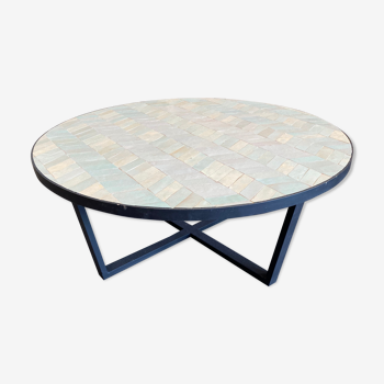 Table basse en zellige marocain 100x40 cm