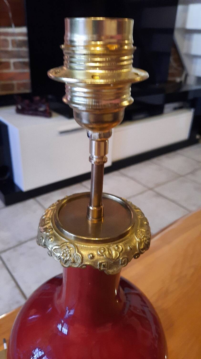 Antique blood-red lamp