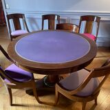 Empire style dining room: extendable table and 6 chairs