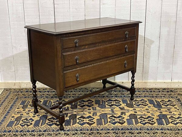 Commode anglaise en chêne des années 1930