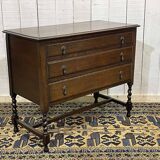 1930s English oak chest of drawers