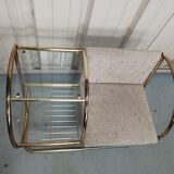 Bench armchair furniture chrome gold 70s