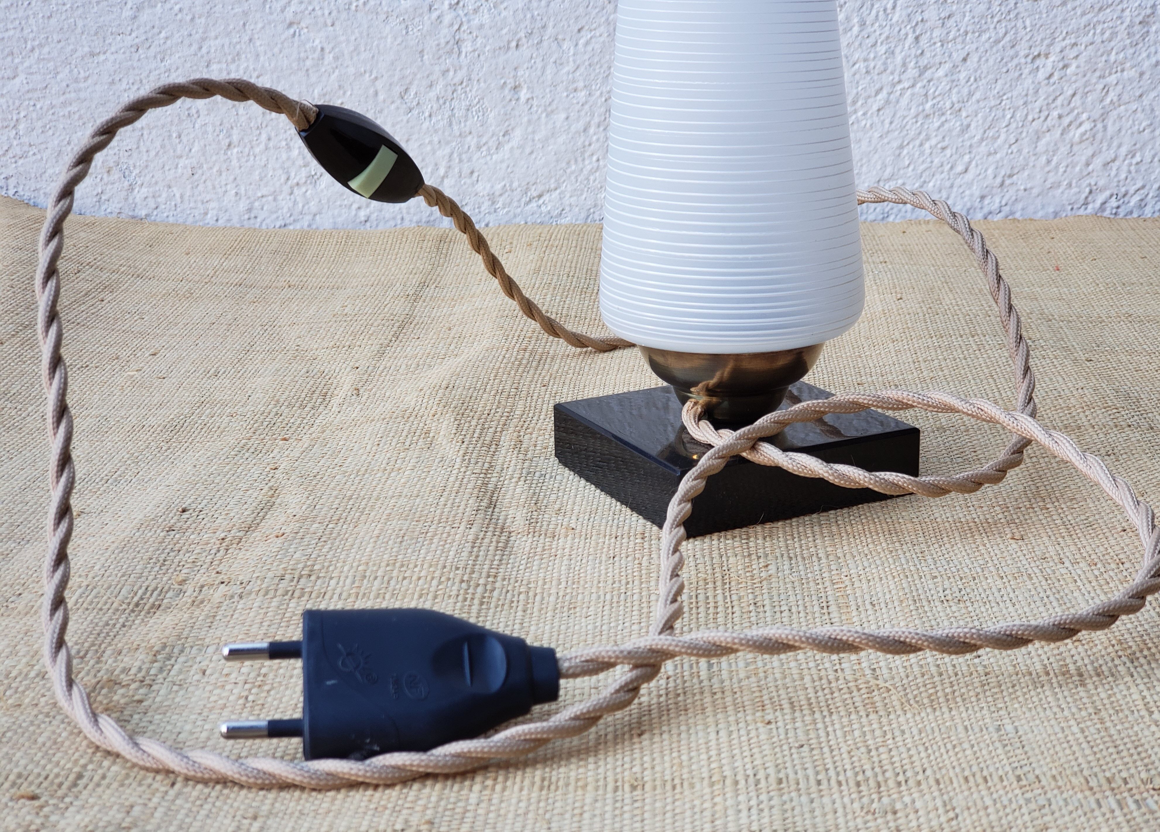 Marble and glass lamp