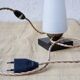 Marble and glass lamp