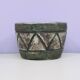 Vintage green & purple ceramic flower pot