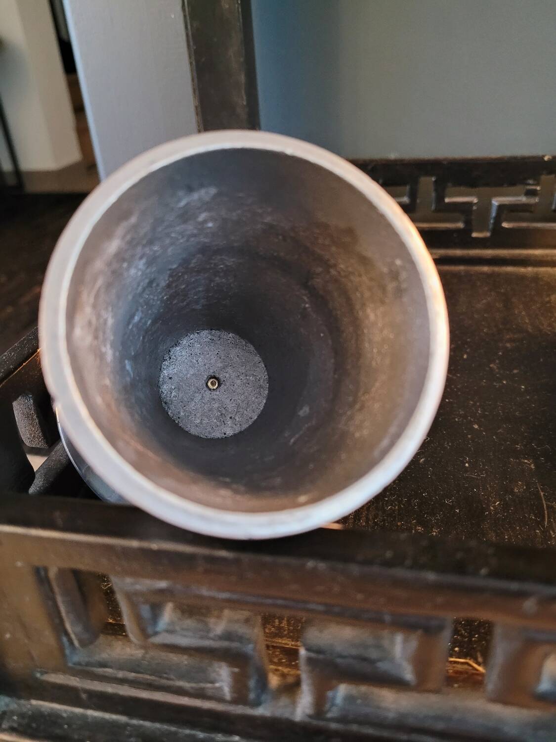 Pair of Scandinavian aluminum candlesticks