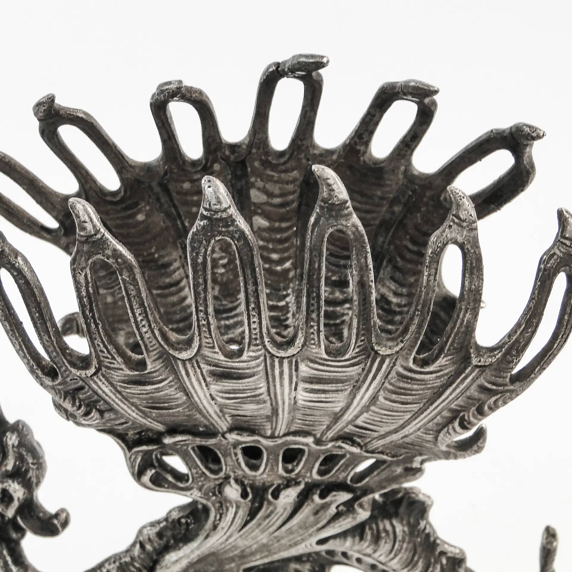 Fruit knife stand, Art Nouveau, silver-plated brass, Fraget, Poland, 19th century