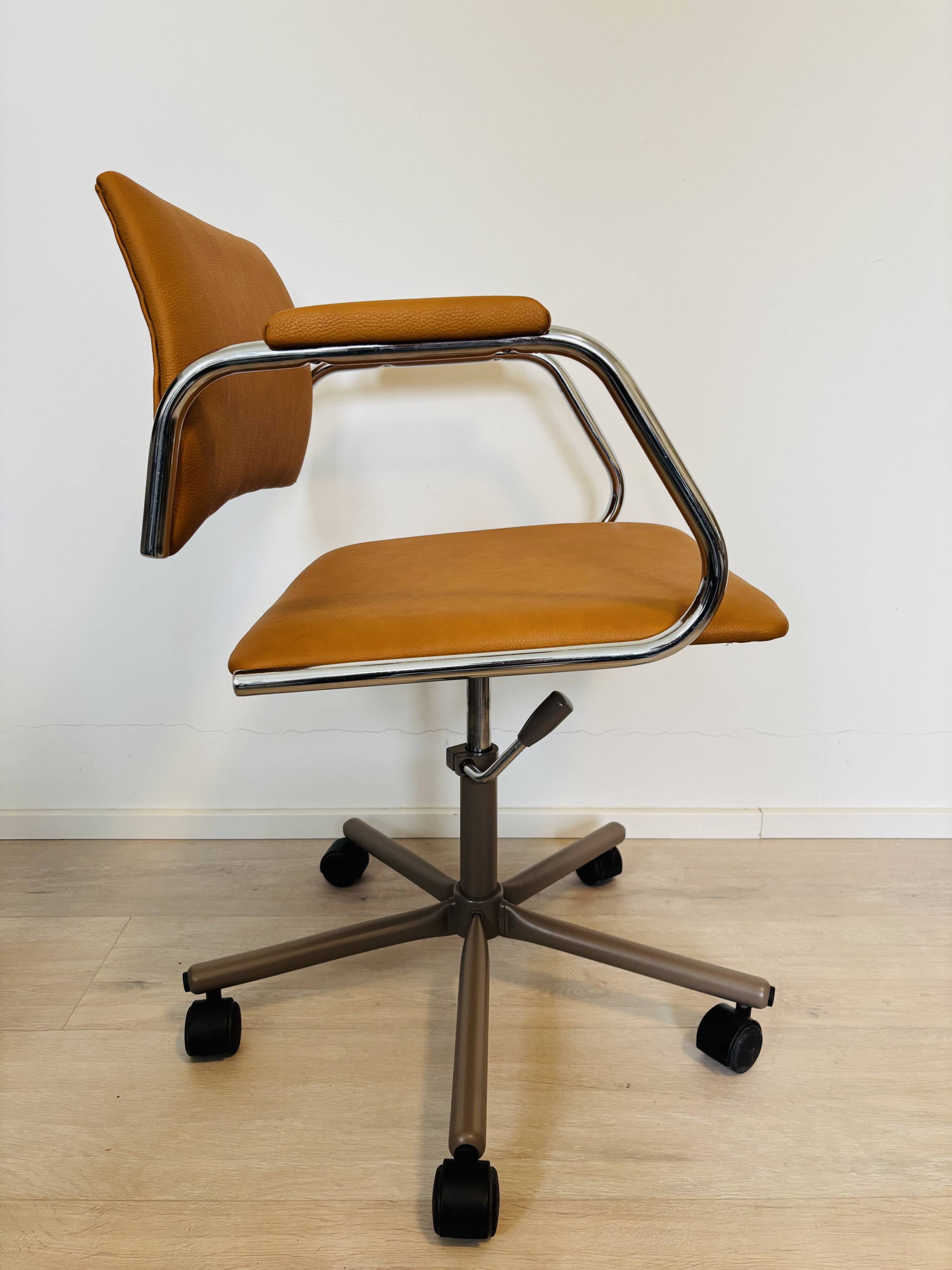 Fully restored Mustard Office Chair by Kovona K-384, Czechoslovakia 1970’s
