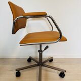 Fully restored Mustard Office Chair by Kovona K-384, Czechoslovakia 1970’s