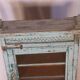 Old art deco wall showcase in burmese teak original blue-gray patina
