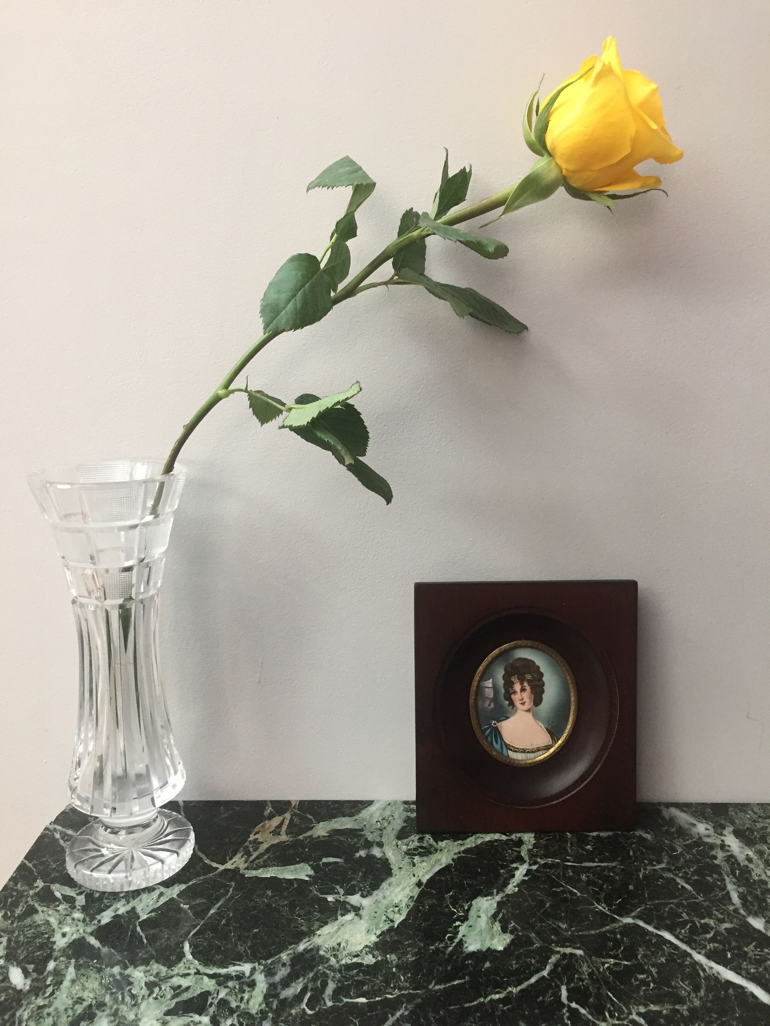 Miniature on ivory - young woman Empire era - Signed Jan