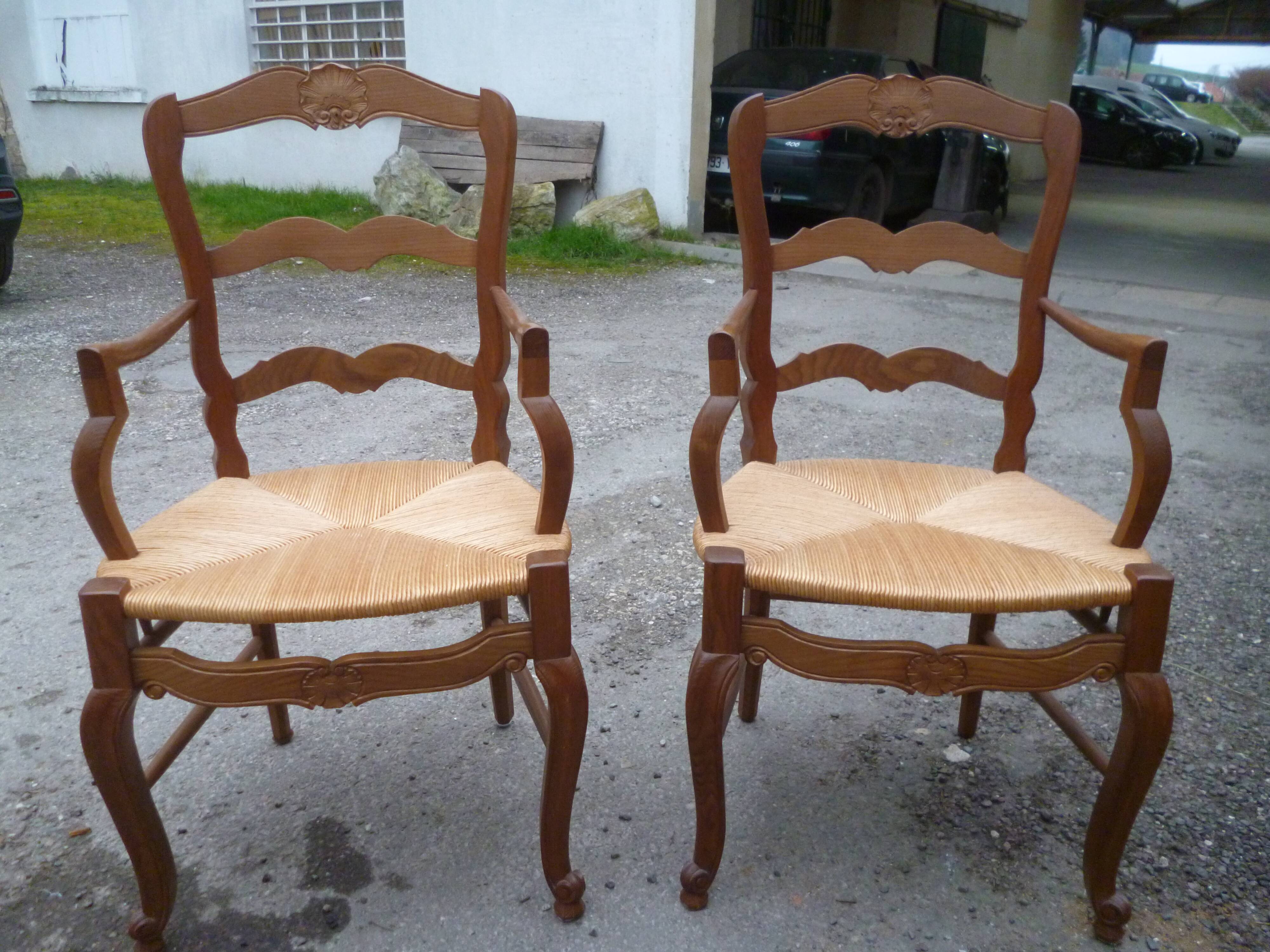 Pair of Louis XV style armchairs