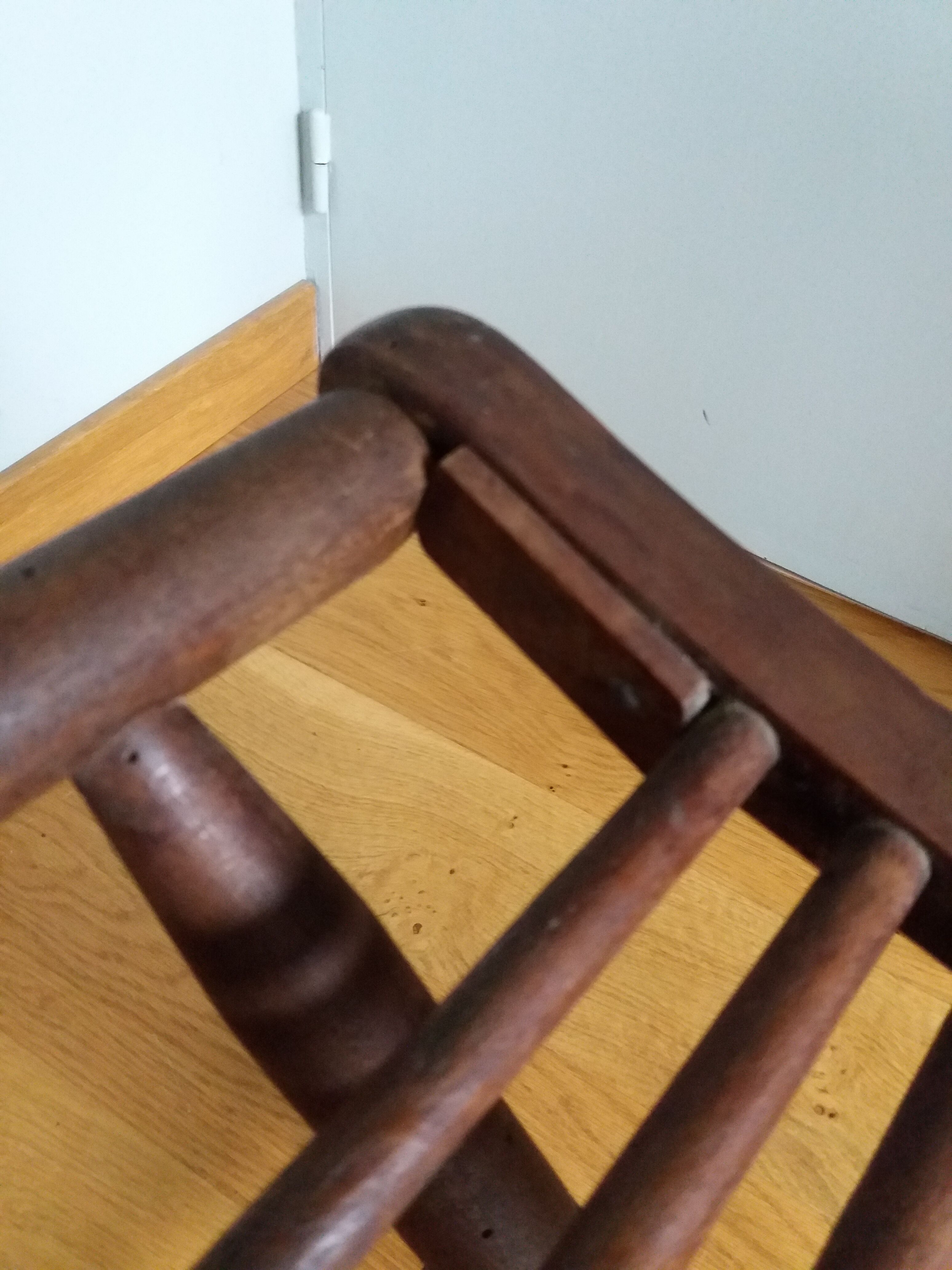 Folding wooden stool