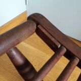 Folding wooden stool