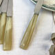 6 bakelite knives vintage oven "bagouin l'enclume"