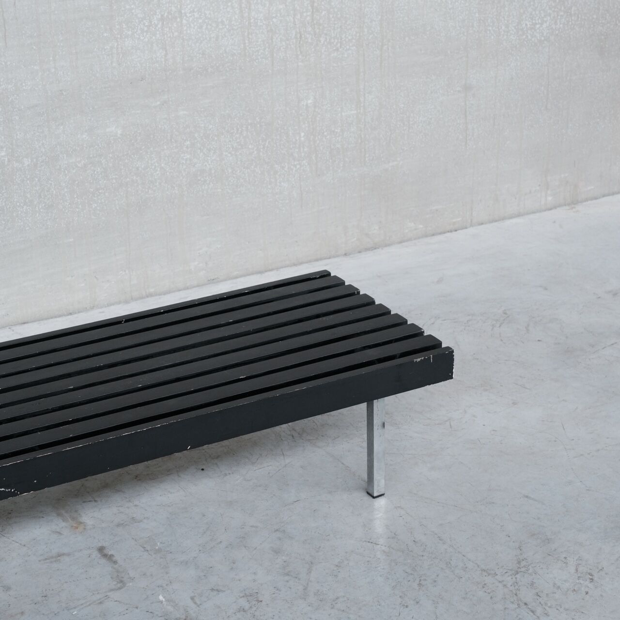 Mid-century slatted wooden bench or coffee table