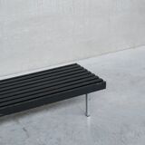 Mid-century slatted wooden bench or coffee table