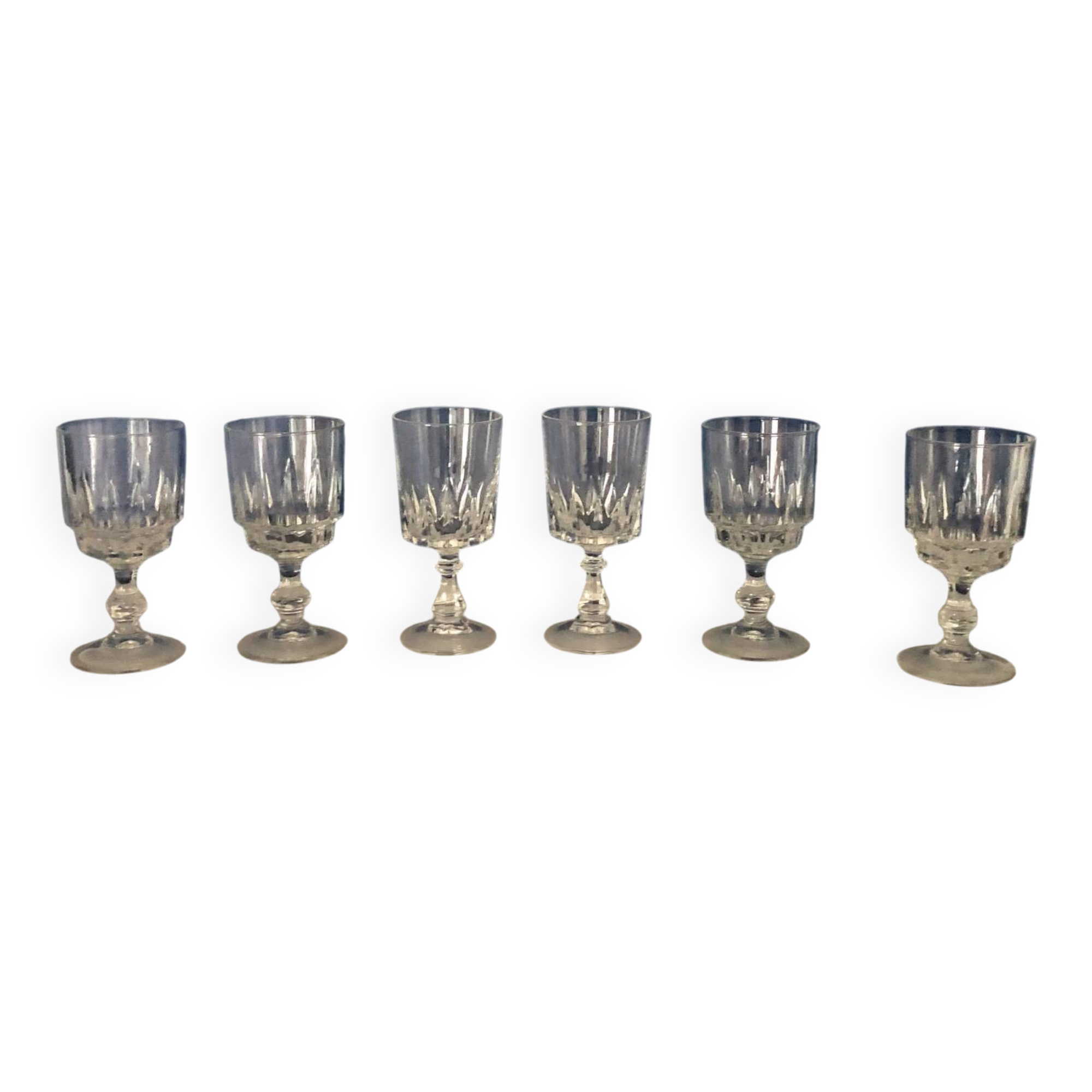 Antique stemmed crystal glasses