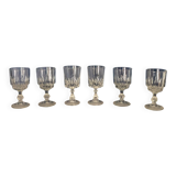 Antique stemmed crystal glasses