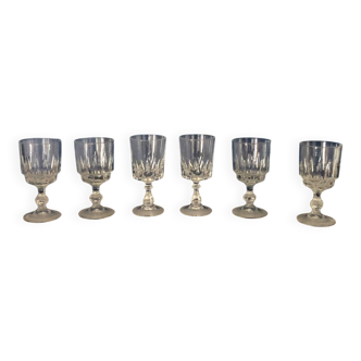 Antique stemmed crystal glasses