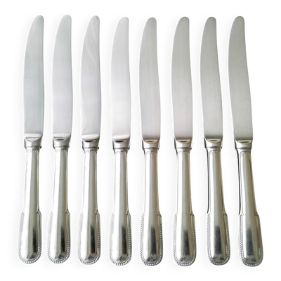 8 Couteaux de table Acier inoxydable Guy Degrenne  Décor Perlé