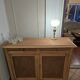 Buffet in Art Deco style, restored solid raw wood.