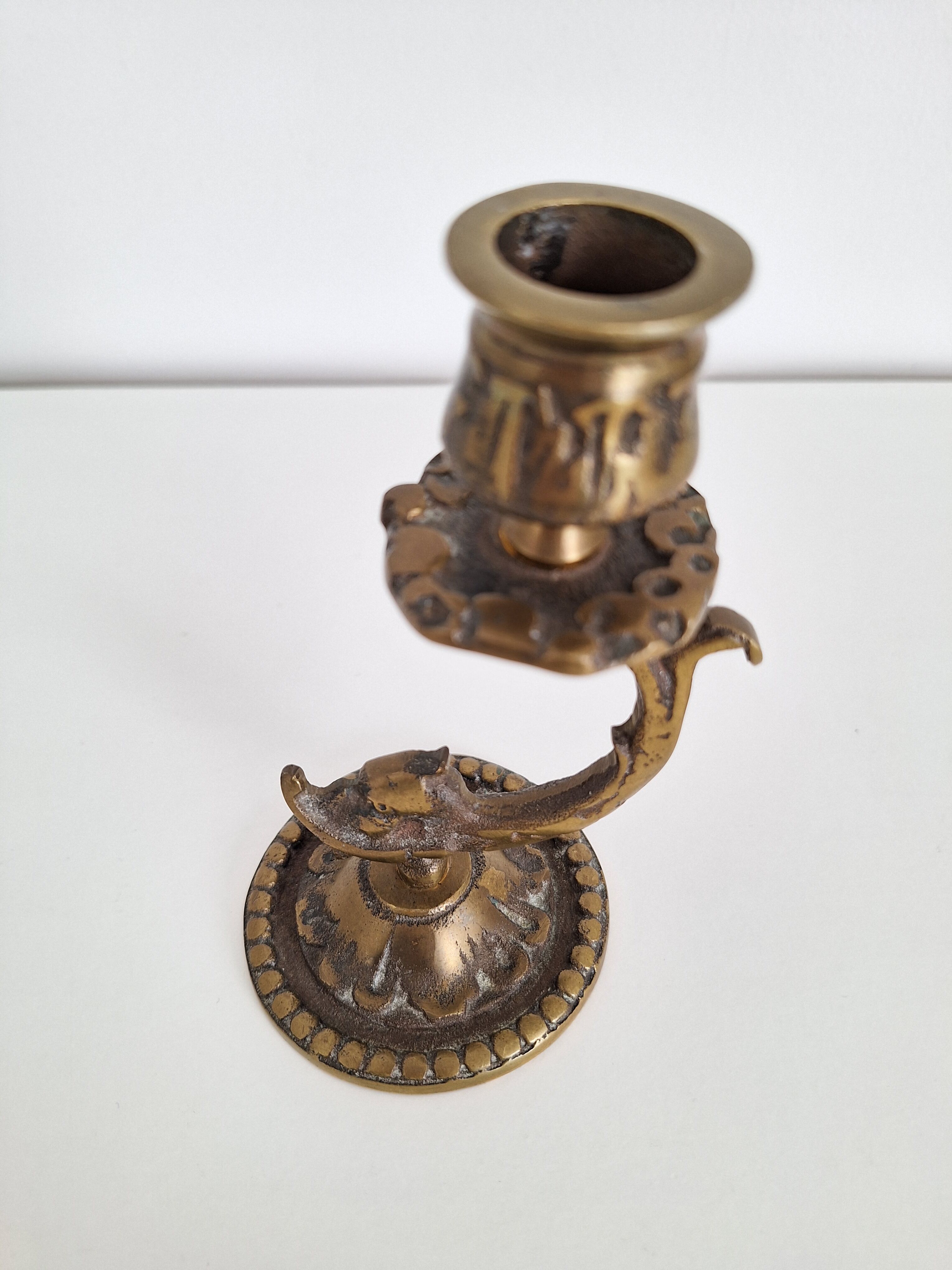 Vintage brass candle holder