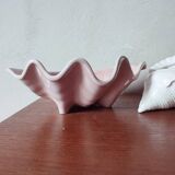 Duo of ceramic shell-shaped storage compartments